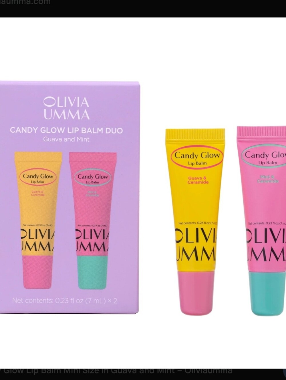 Candy Glow Lip Balm Duo — Guava (Yellow) & Mint (Pink)